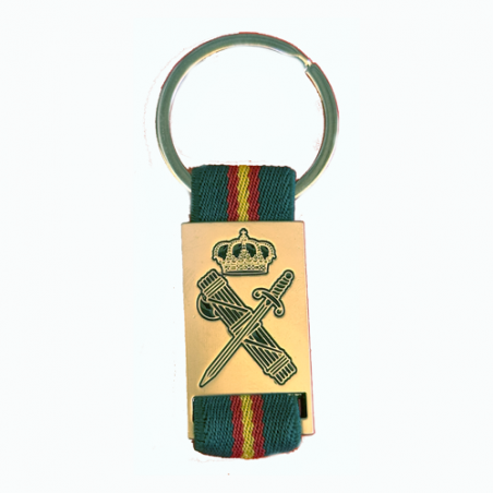 Llavero cinta Bandera España escudo Guardia Civil