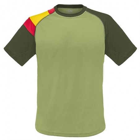 Camiseta manga corta tejido DRY & FRESH con Bandera de España en el hombro.