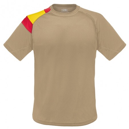 Camiseta manga corta tejido DRY & FRESH con Bandera de España en el hombro.