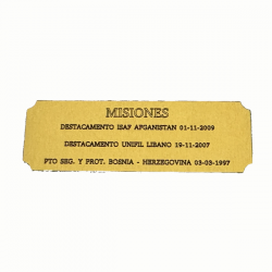 Chapa grabada personalizada 7,5 x 2,5cm.